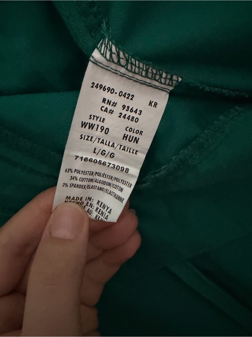 Unbranded Men's Cargo Scrub Pants in Teal Green - Picture 2 of 2